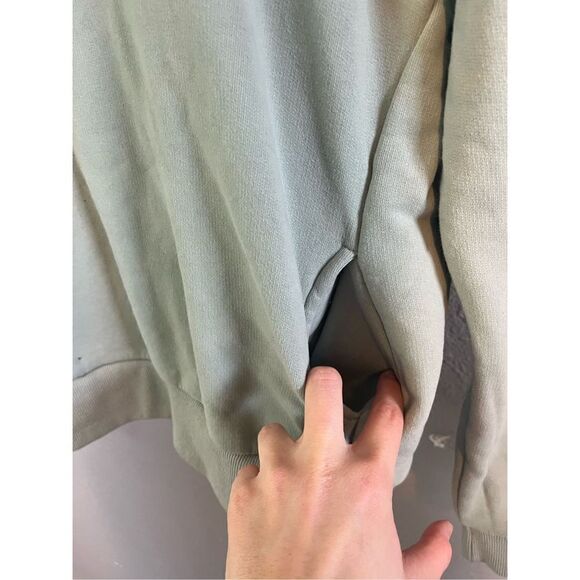 The Label Brushed Terry Hoodie Mint Green Size Medium - Picture 2 of 7